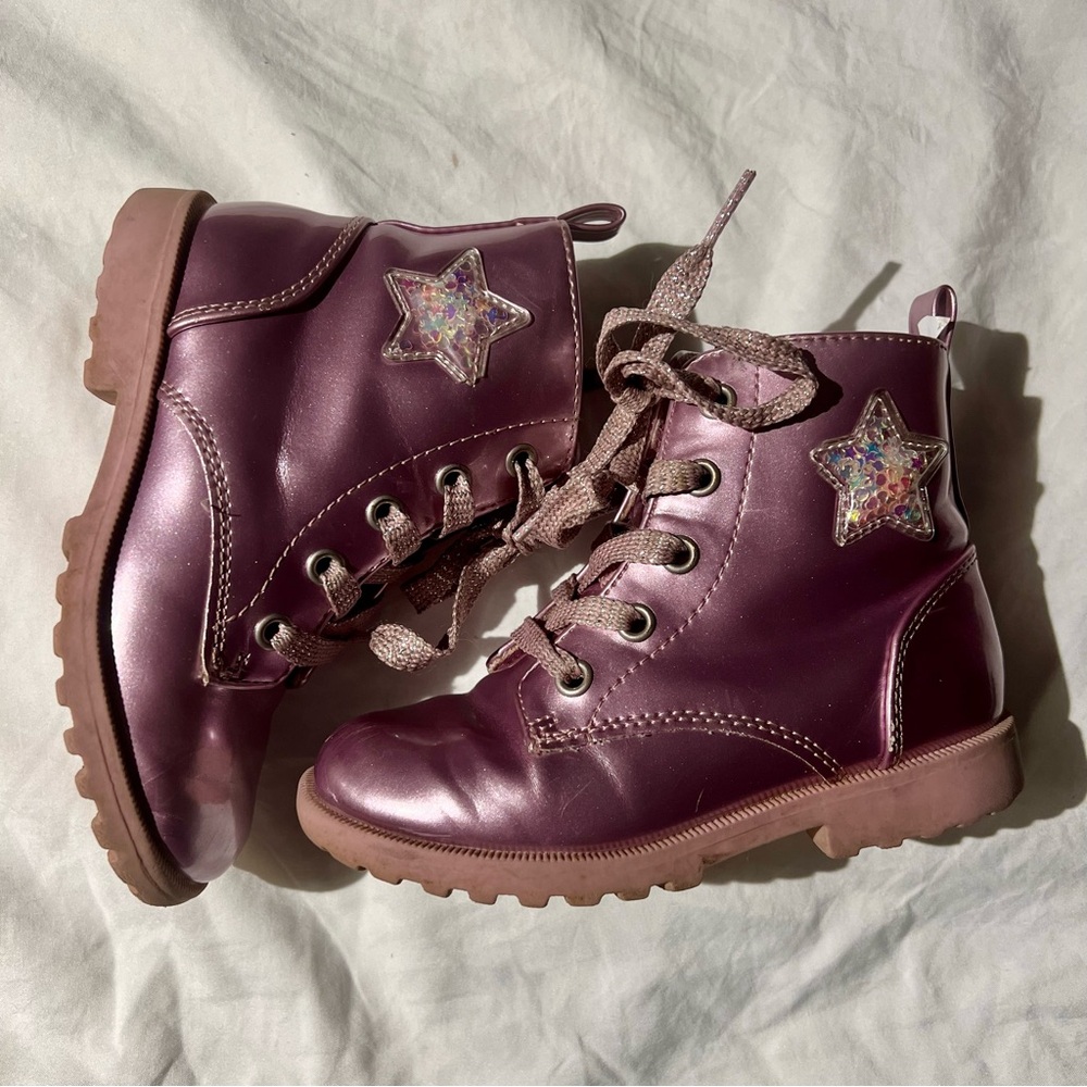 Harper Canyon Girls Pink Metallic Kids' Rhea Star Combat Boot
- Size 9
